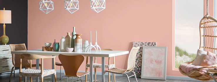 romantic grey-pink color for house