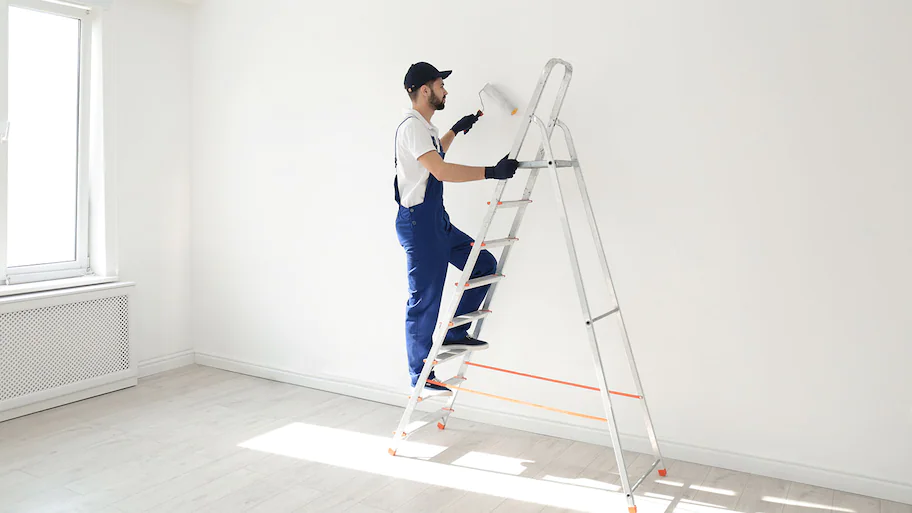 use ladder safety for a painting project