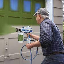 spray painting garage doors