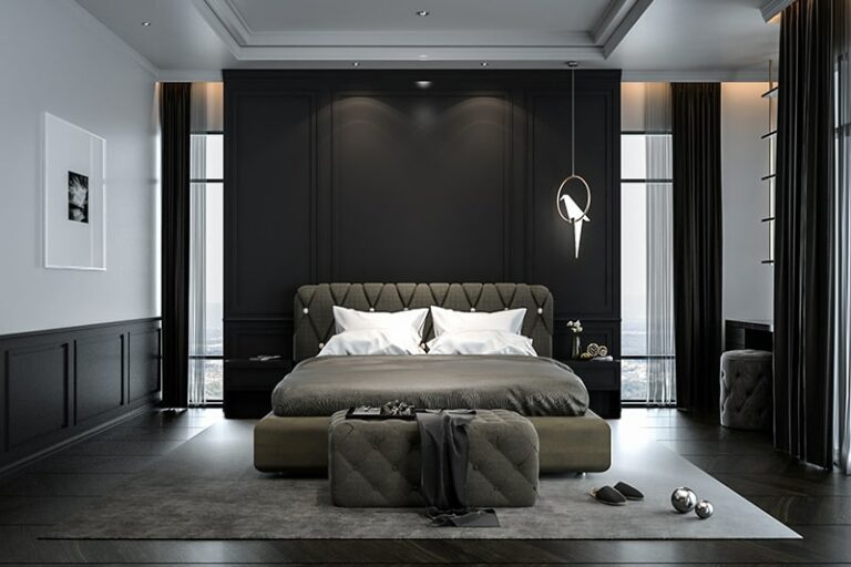 Dark and Black Bedroom Colors