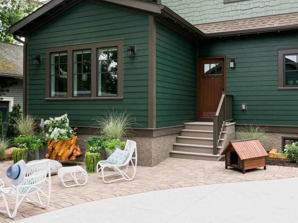 Forest Green Exterior House Colour