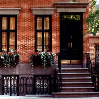 Red Brick With Black Windows