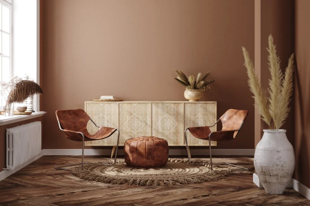 Wood-Inspired Browns for Living Rooms